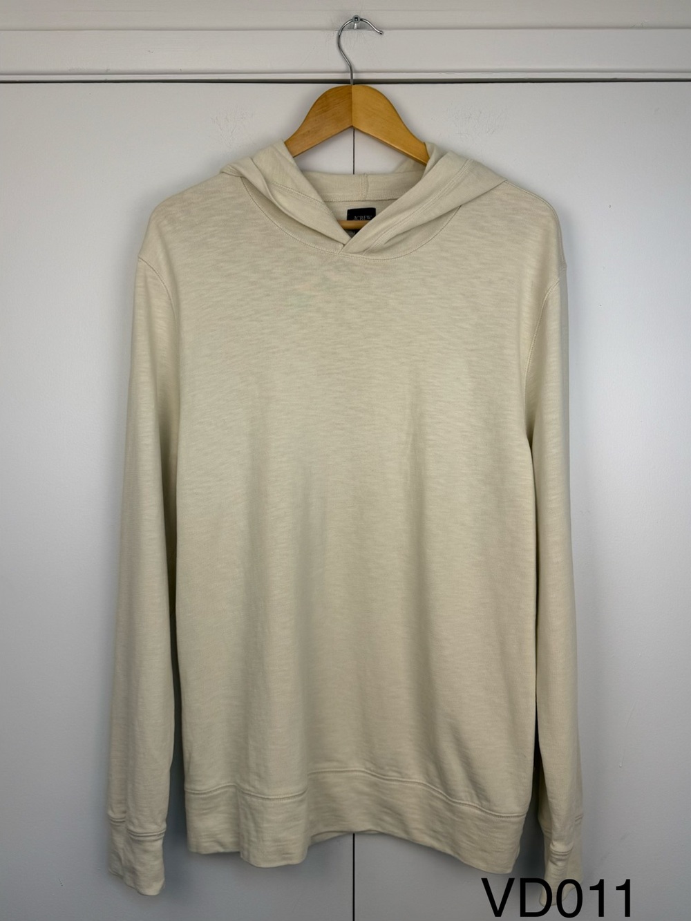 J.Crew Factory Slub Cotton Hoodie Natural Men’s Large NWOT